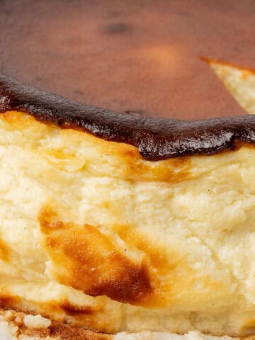 Basque burnt cheesecake.