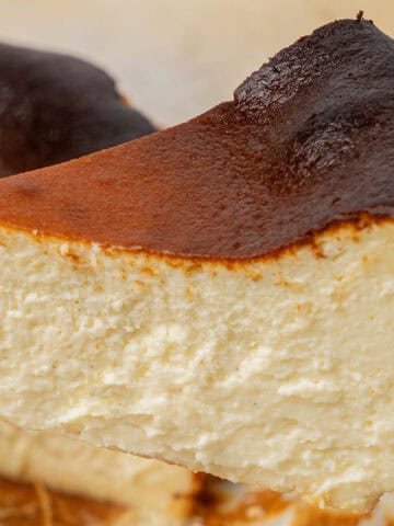 Basque burnt cheesecake.