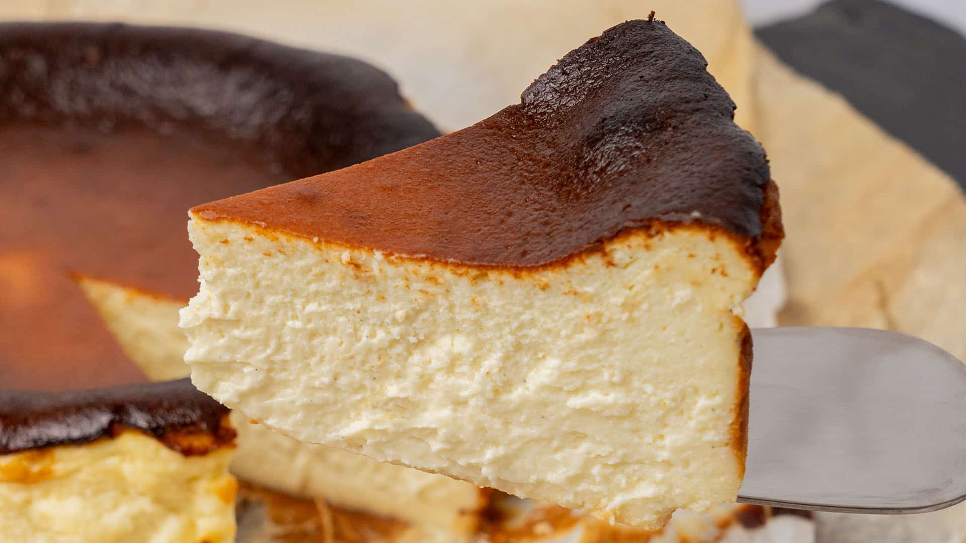 Basque burnt cheesecake.