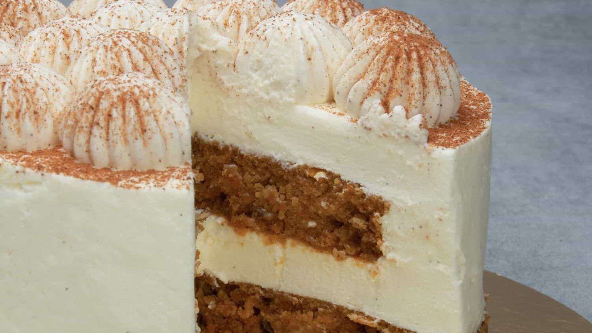 Carrot Cake With Cream Cheese Mousse.