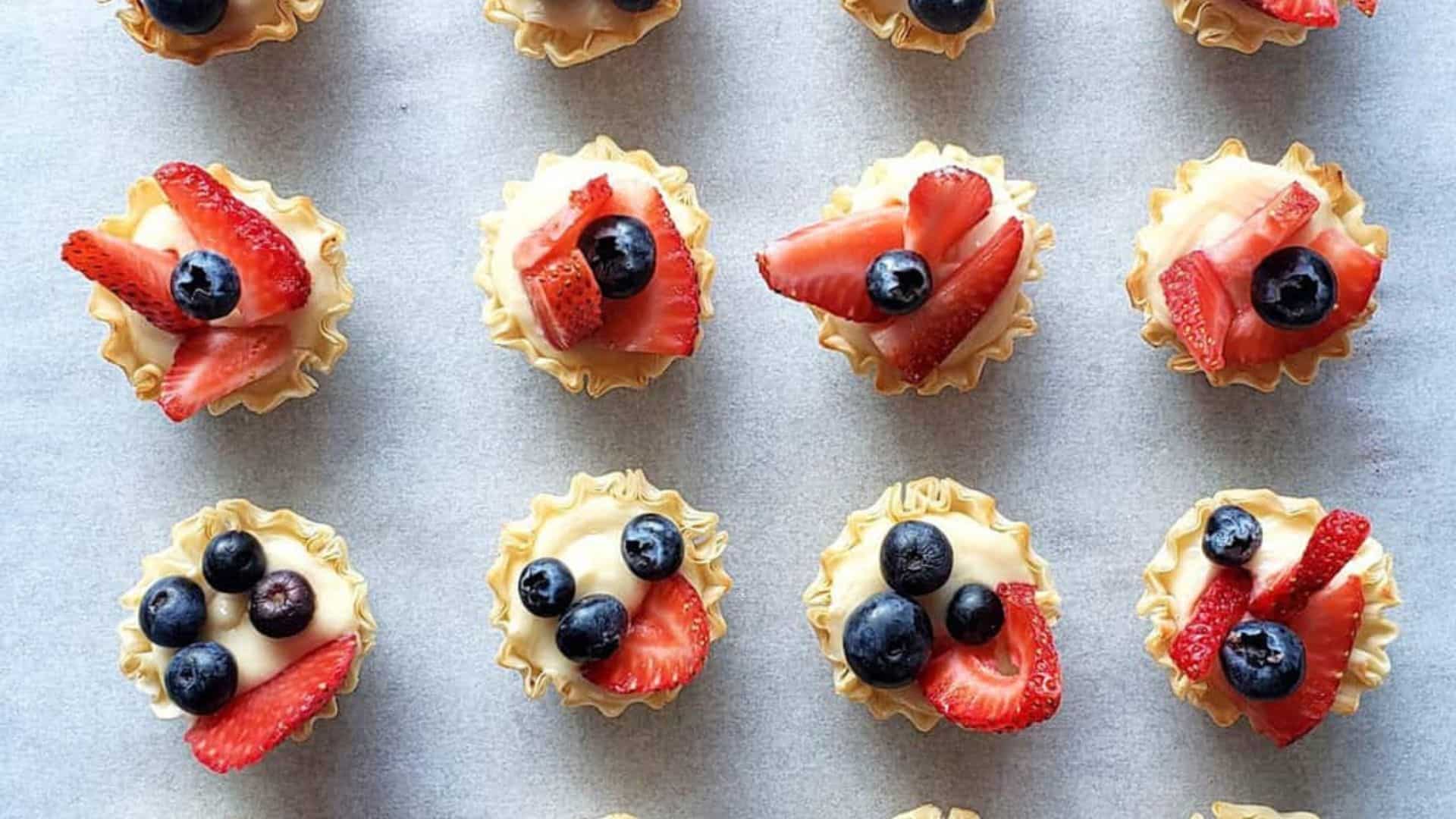 Cheesecake Phyllo Cups.