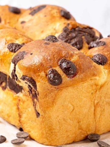 Chocolate Chip Brioche Bread.