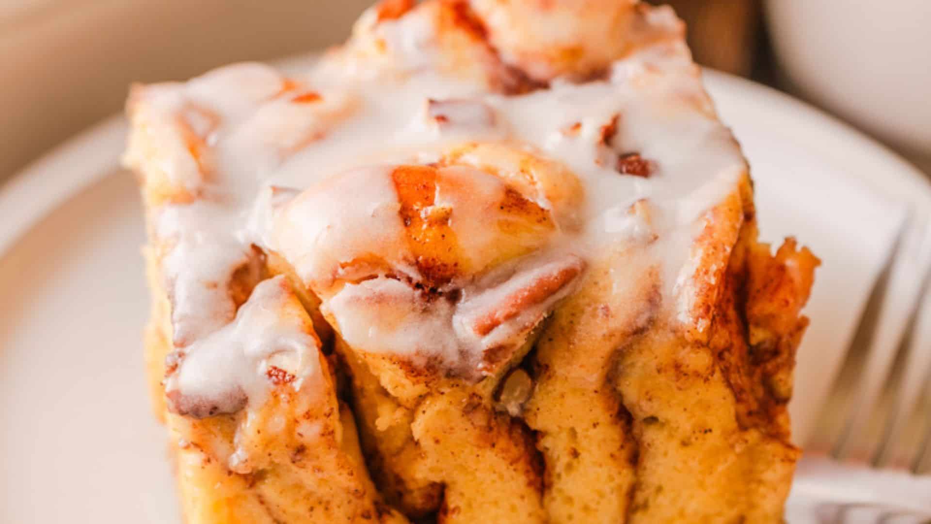 Cinnamon Roll French Toast Casserole.