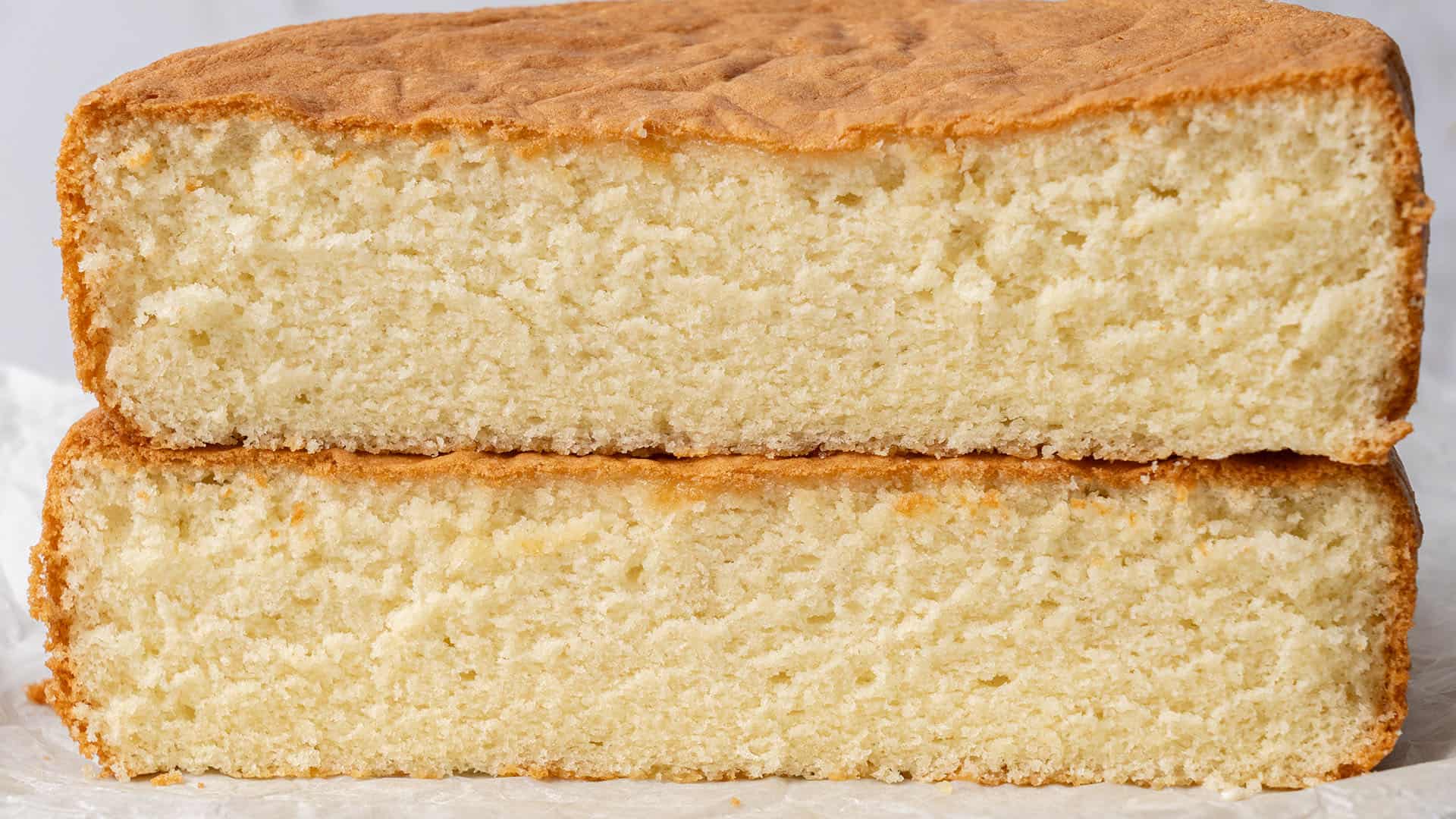 Moist sponge cake.