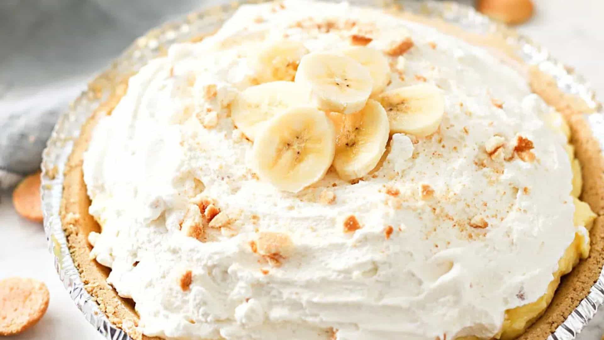 No-Bake Banana Pudding Pie.