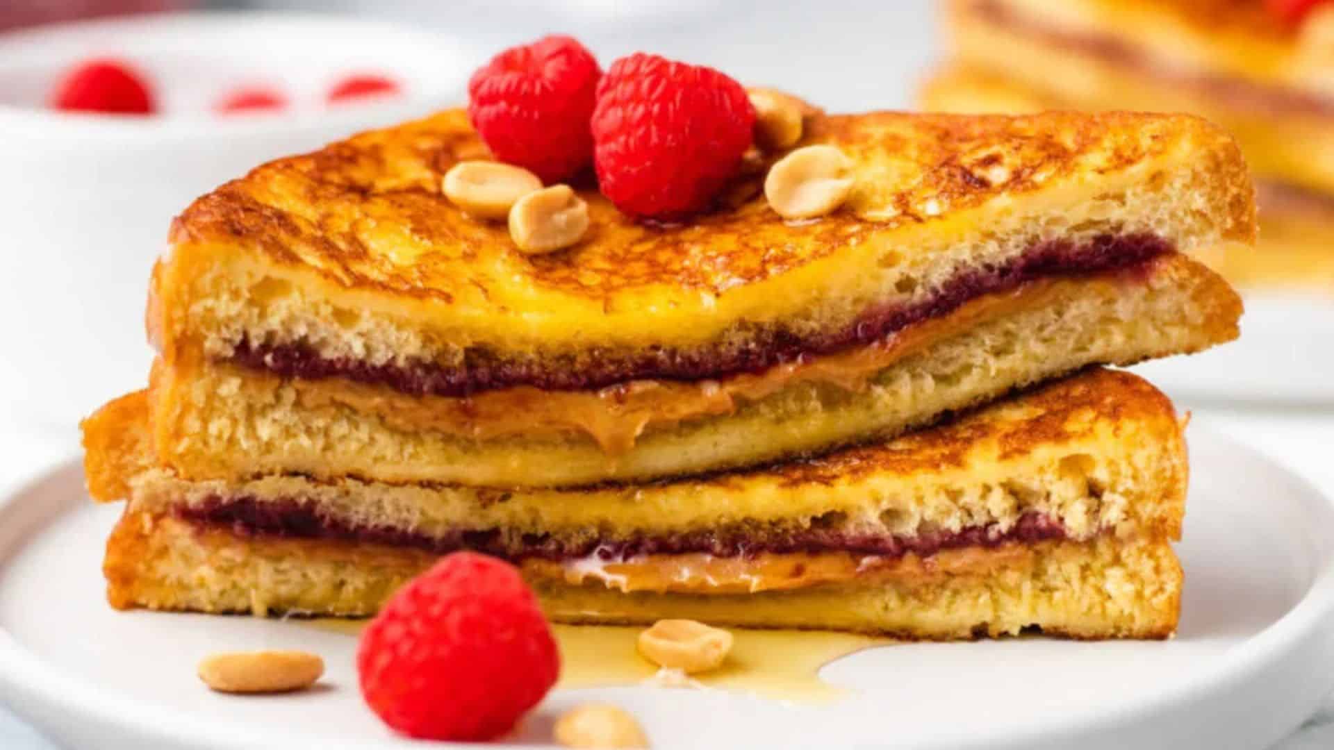 Peanut Butter and Jelly French Toast.