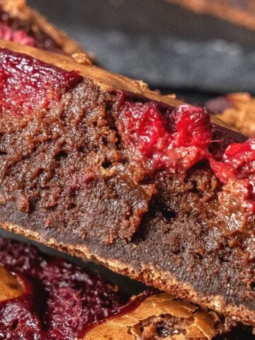 Raspberry Brownies.