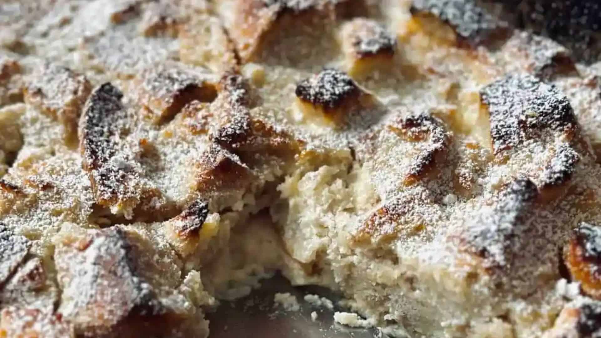 Sourdough French Toast Casserole With Ricotta And Lemon.