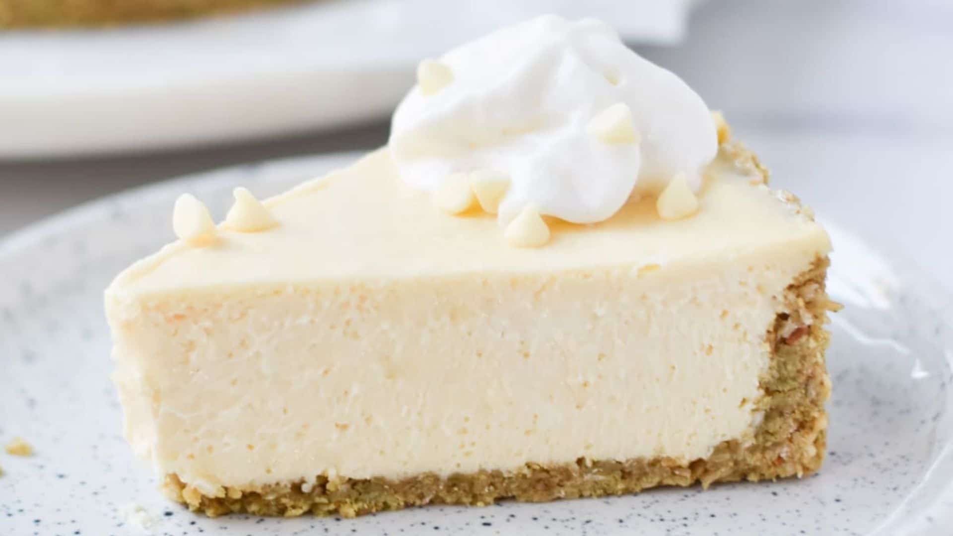 White Chocolate Cheesecake.