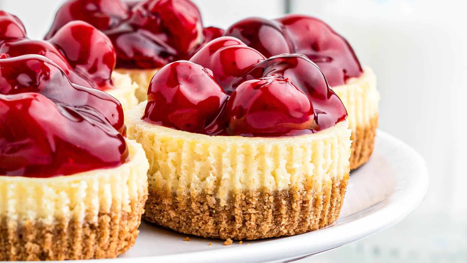 Mini Cherry Cheesecakes