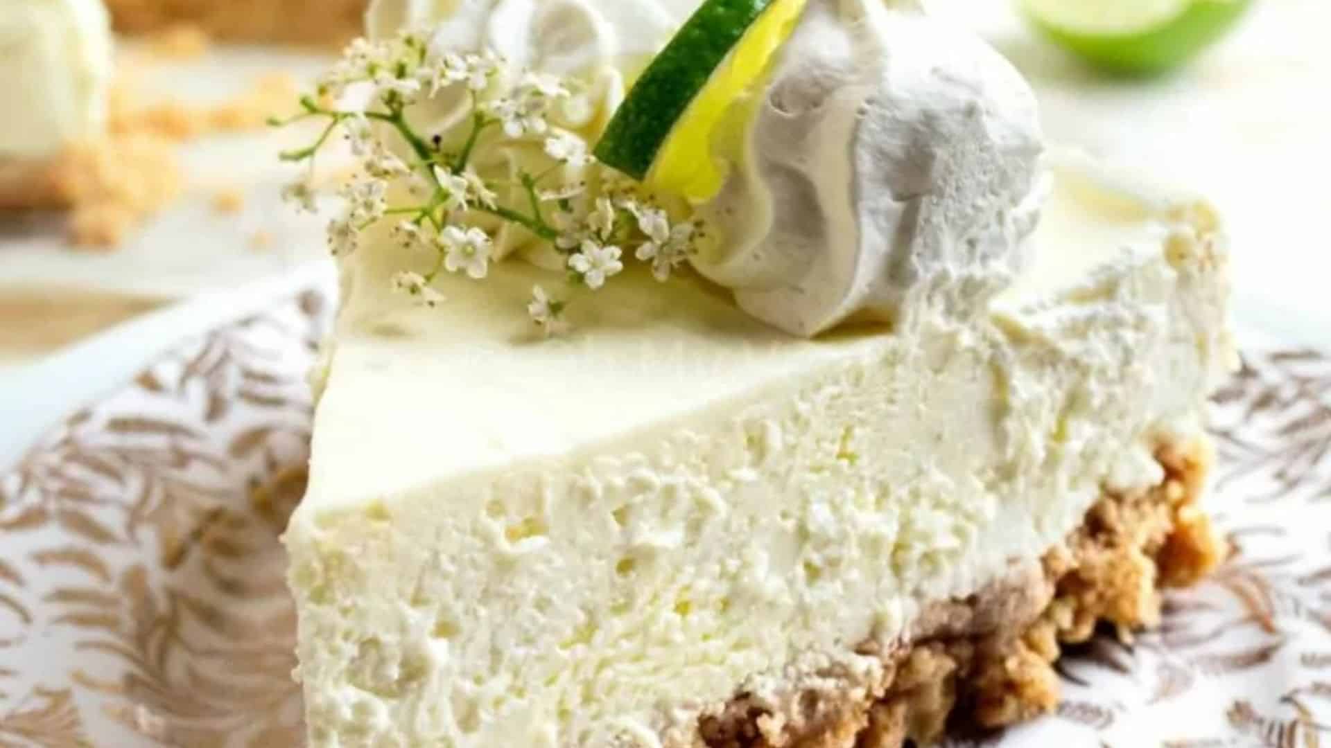 No-Bake Elderflower Cheesecake with Lime.