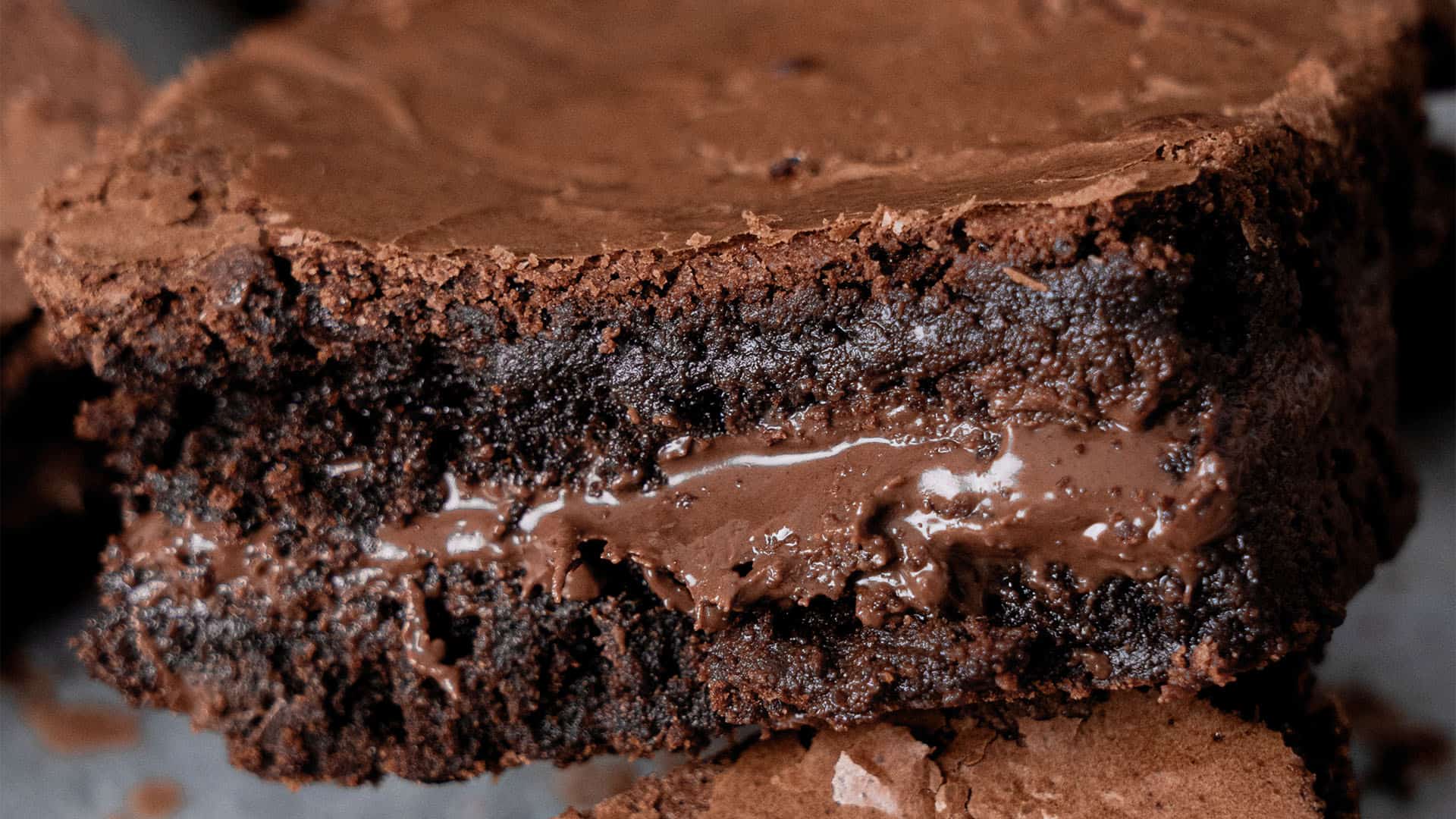 Nutella Brownies on top of each.