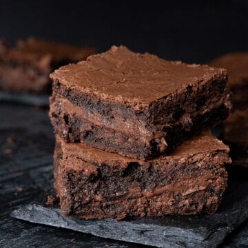 Nutella Brownies on top of each.