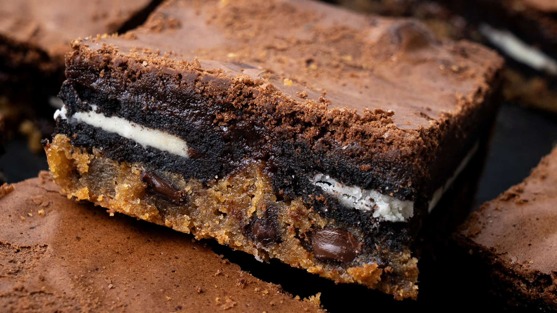 Slutty Brownies on top of each.