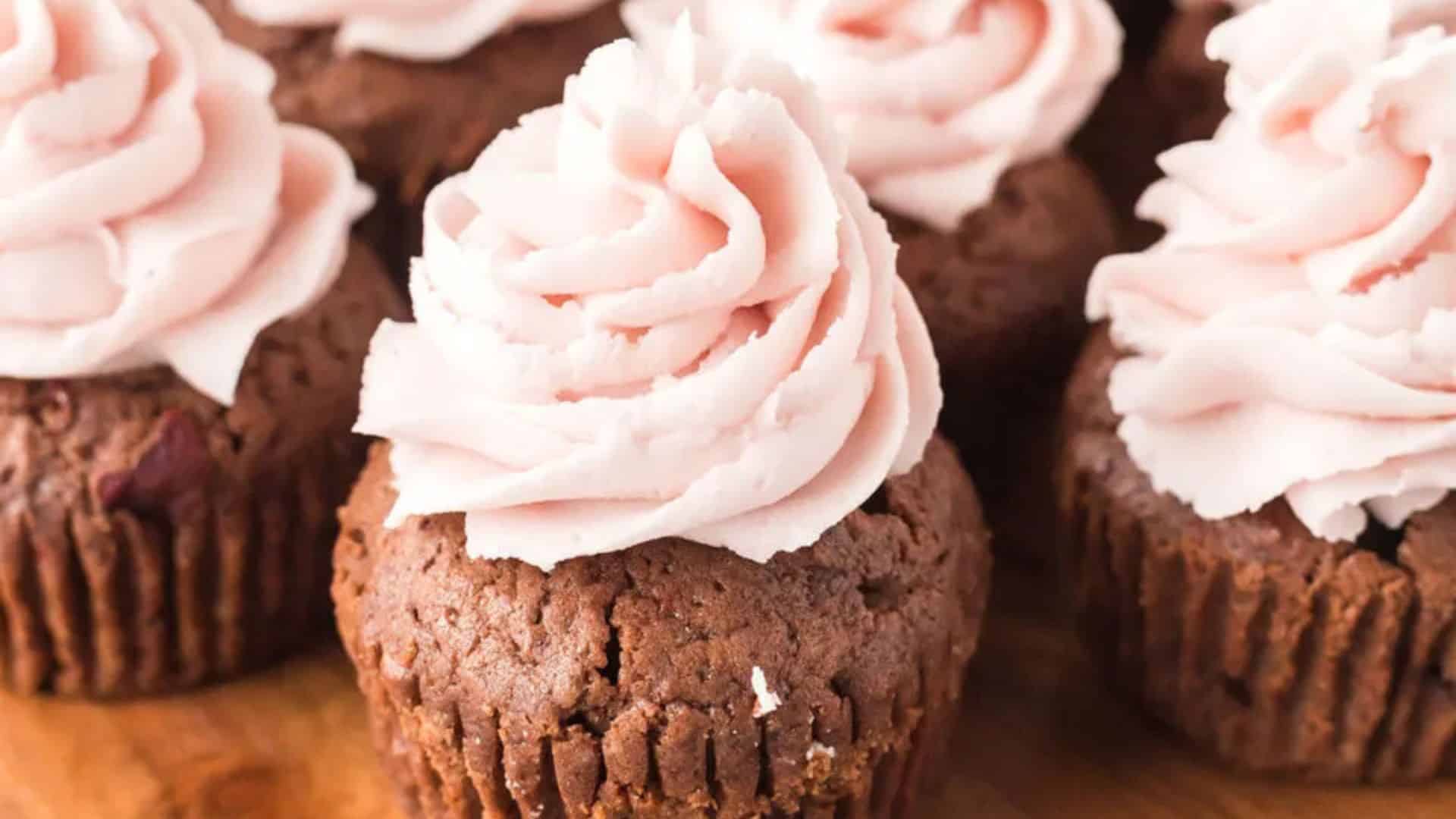 Chocolate Cherry Cupcakes.