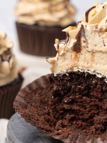 Chocolate Peanut butter cupcakes.