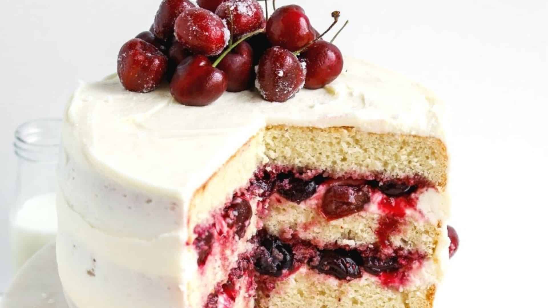 Dreamy White Forest Cake.