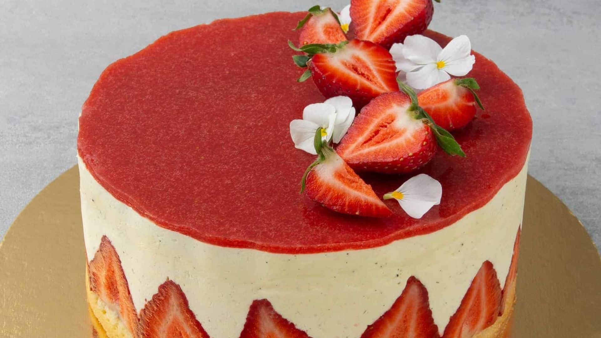 Fraisier Cake.