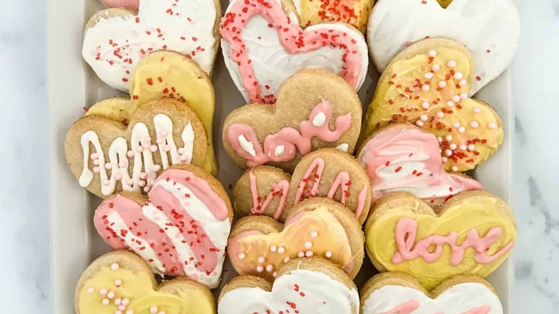 Heart Sugar Cookies.