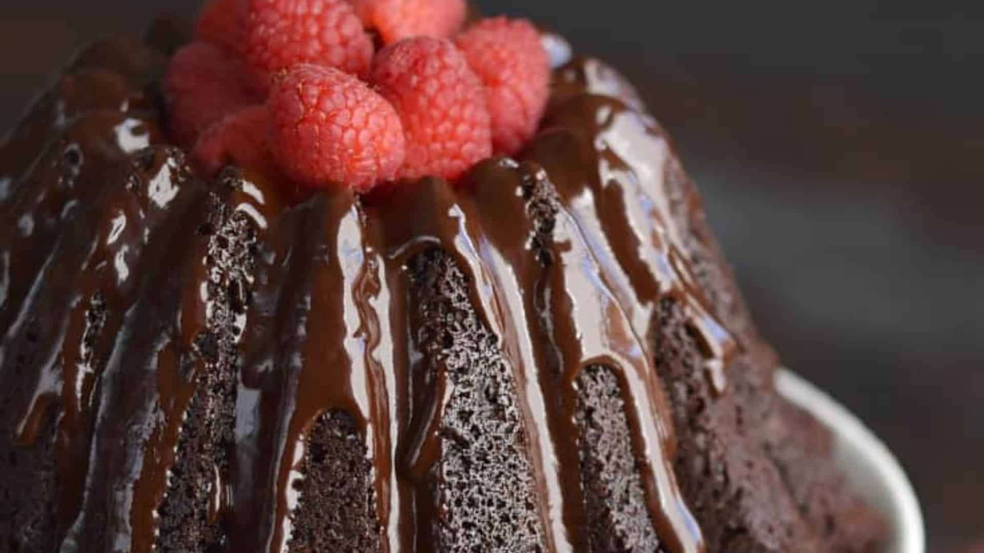 Mini Chocolate Bundt Cake.