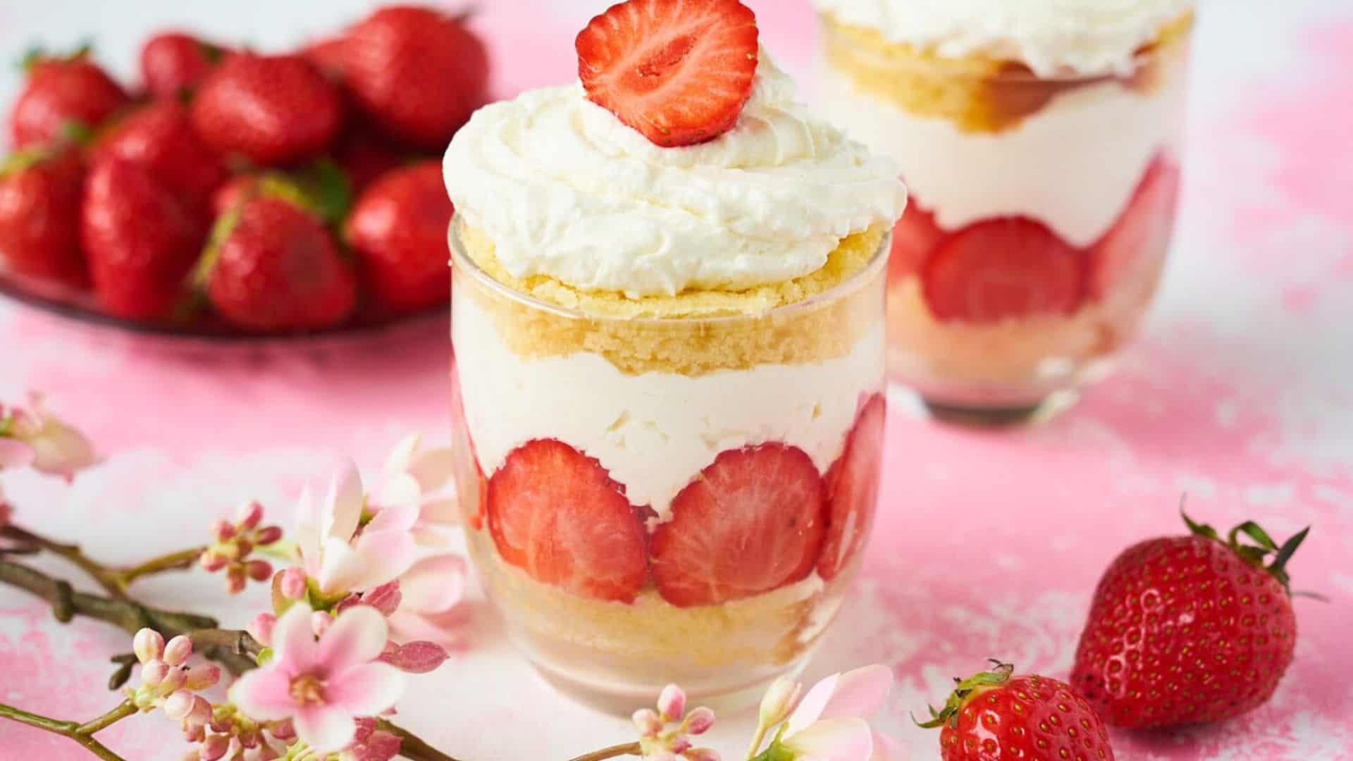 Strawberry Cream Trifle.