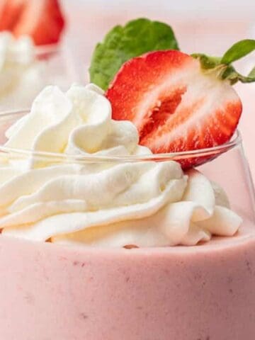 strawberry mousse cups with fresh berries