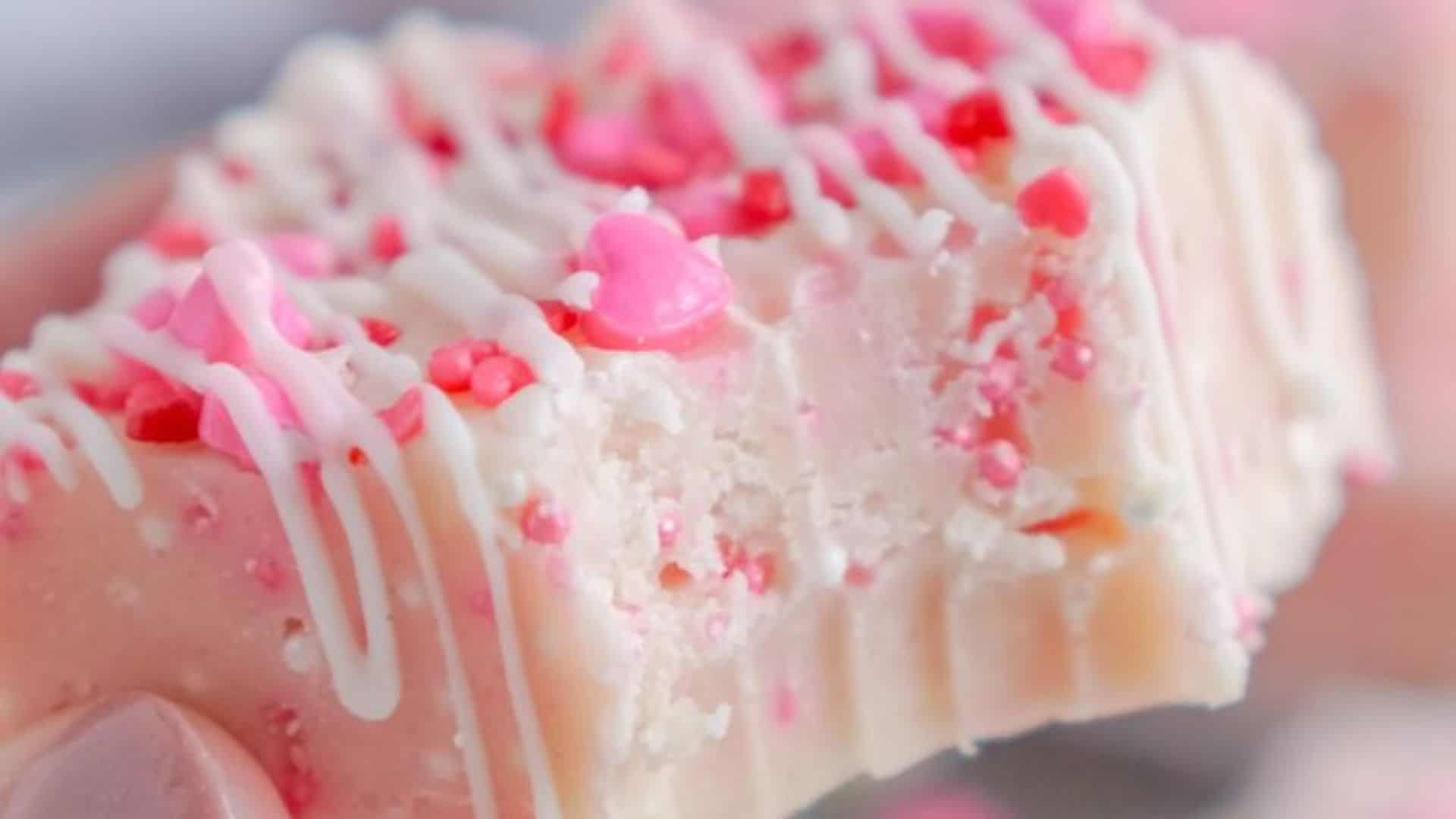Valentine’s Day Sugar Cookie Fudge.