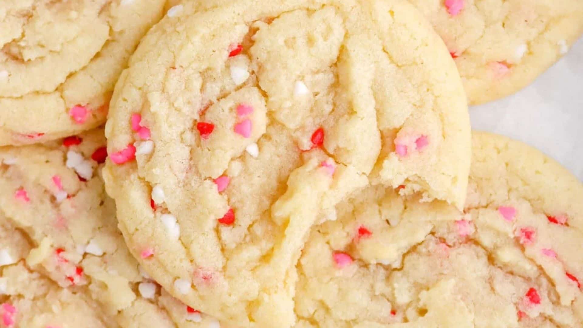 Valentine’s Sprinkle Cookies.