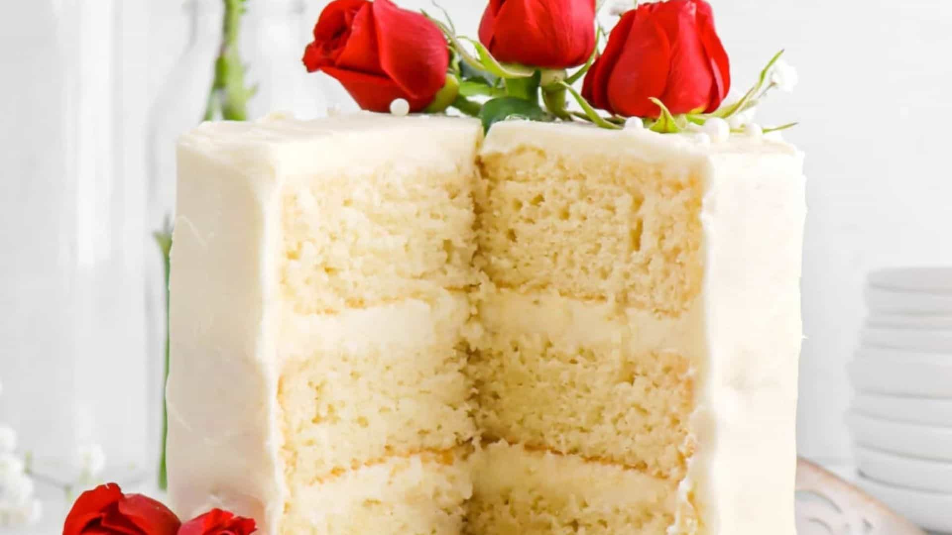 Vanilla Rose Layer Cake.