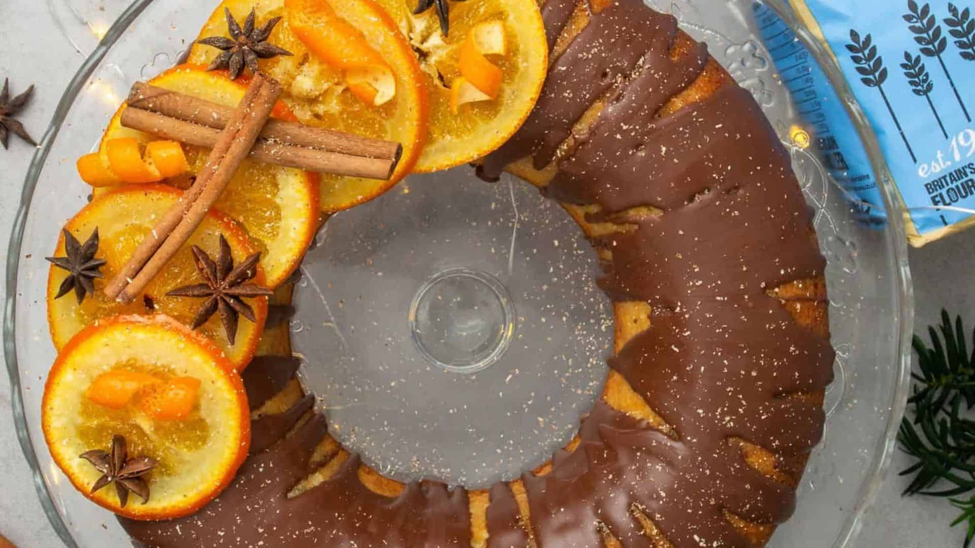 Chocolate Orange Bundt cake.