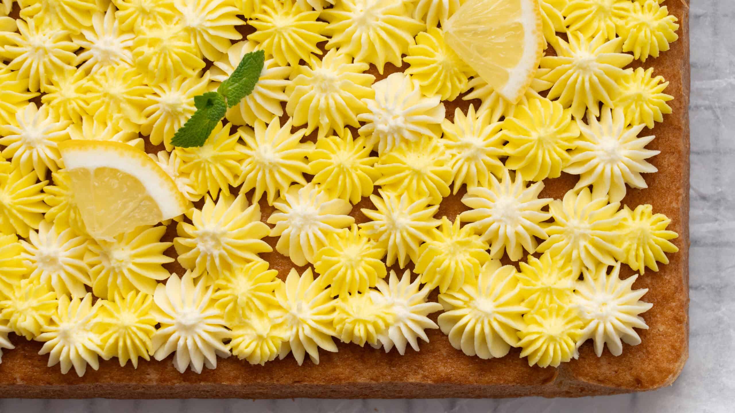 Lemon sheet cake.