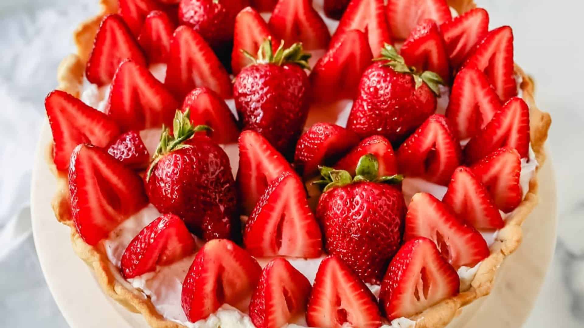 Strawberry Cream Cheese Tart.
