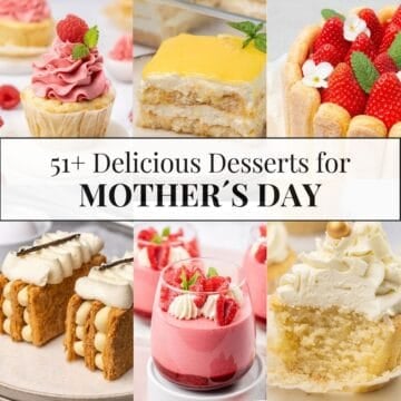 6 different types of desserts for Mother´s Day.
