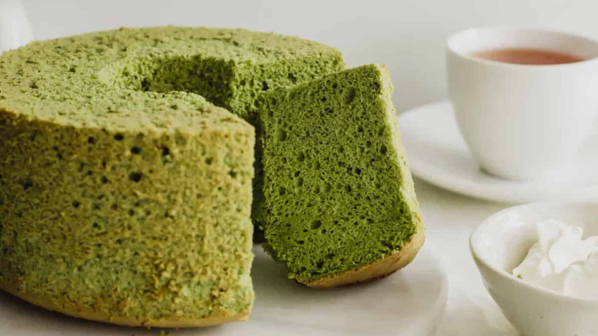 Classic Matcha Chiffon Cake.