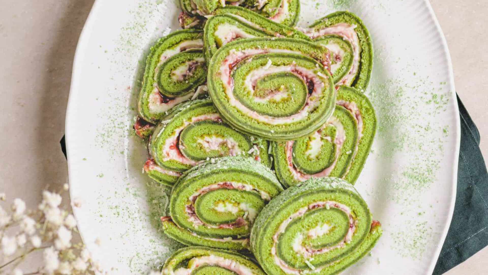 Matcha Roll Cake.