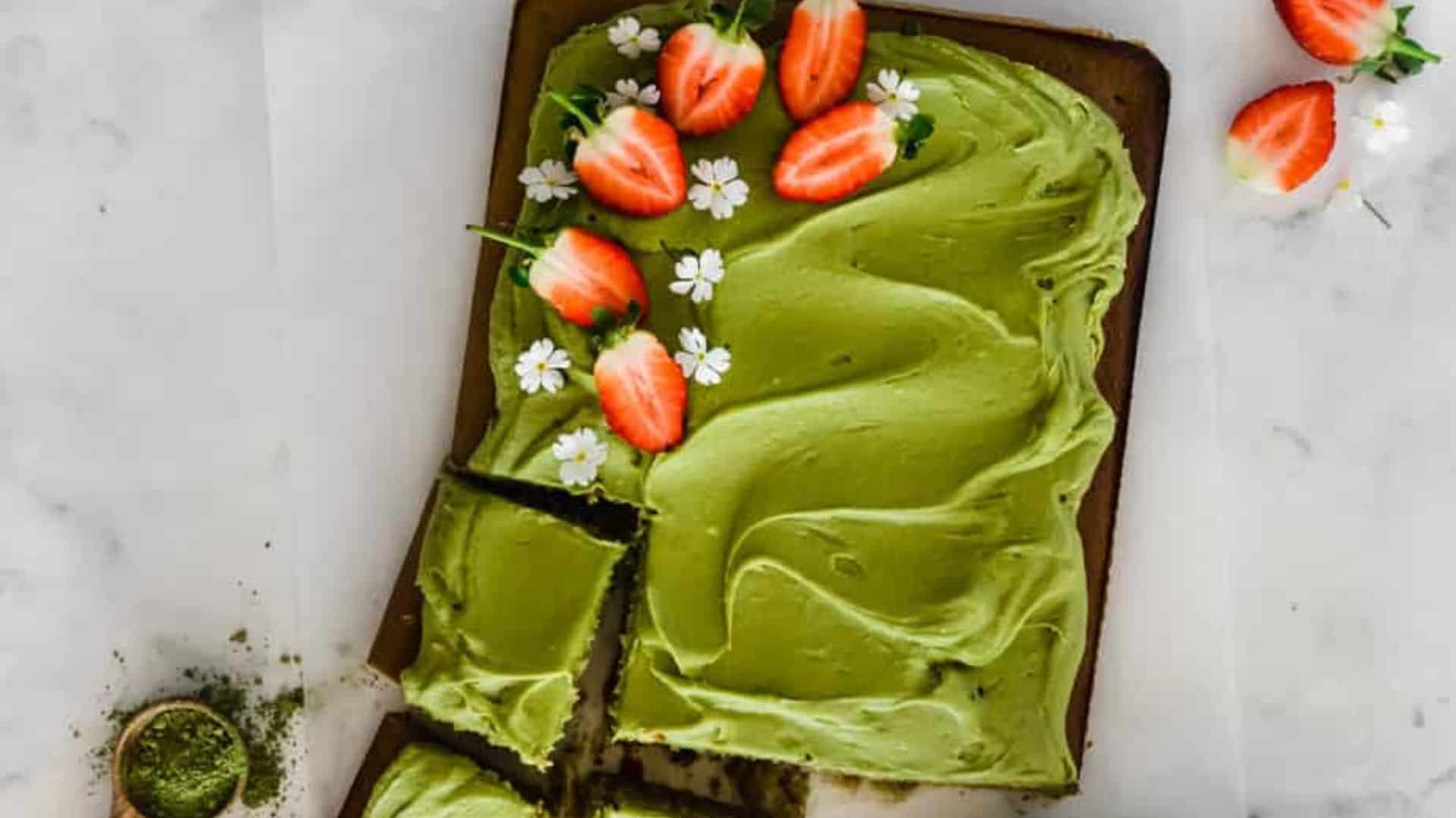 Matcha Sheet Cake.