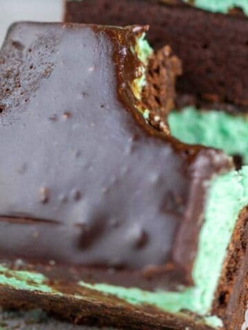 Mint Irish Cream Brownies.