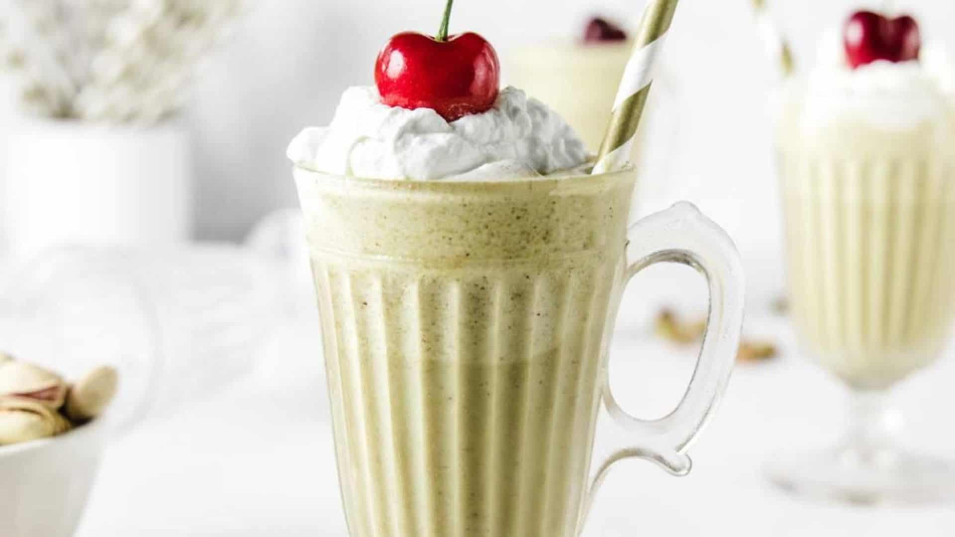 Pistachio Gelato Milkshakes.