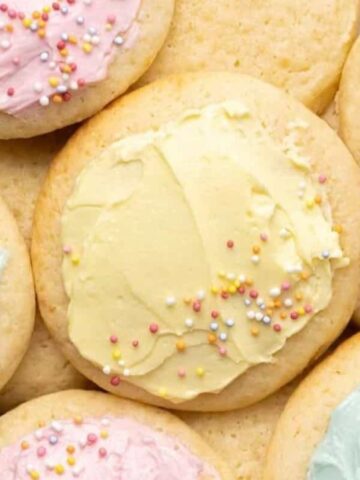 sour cream cookies with pastel frosting