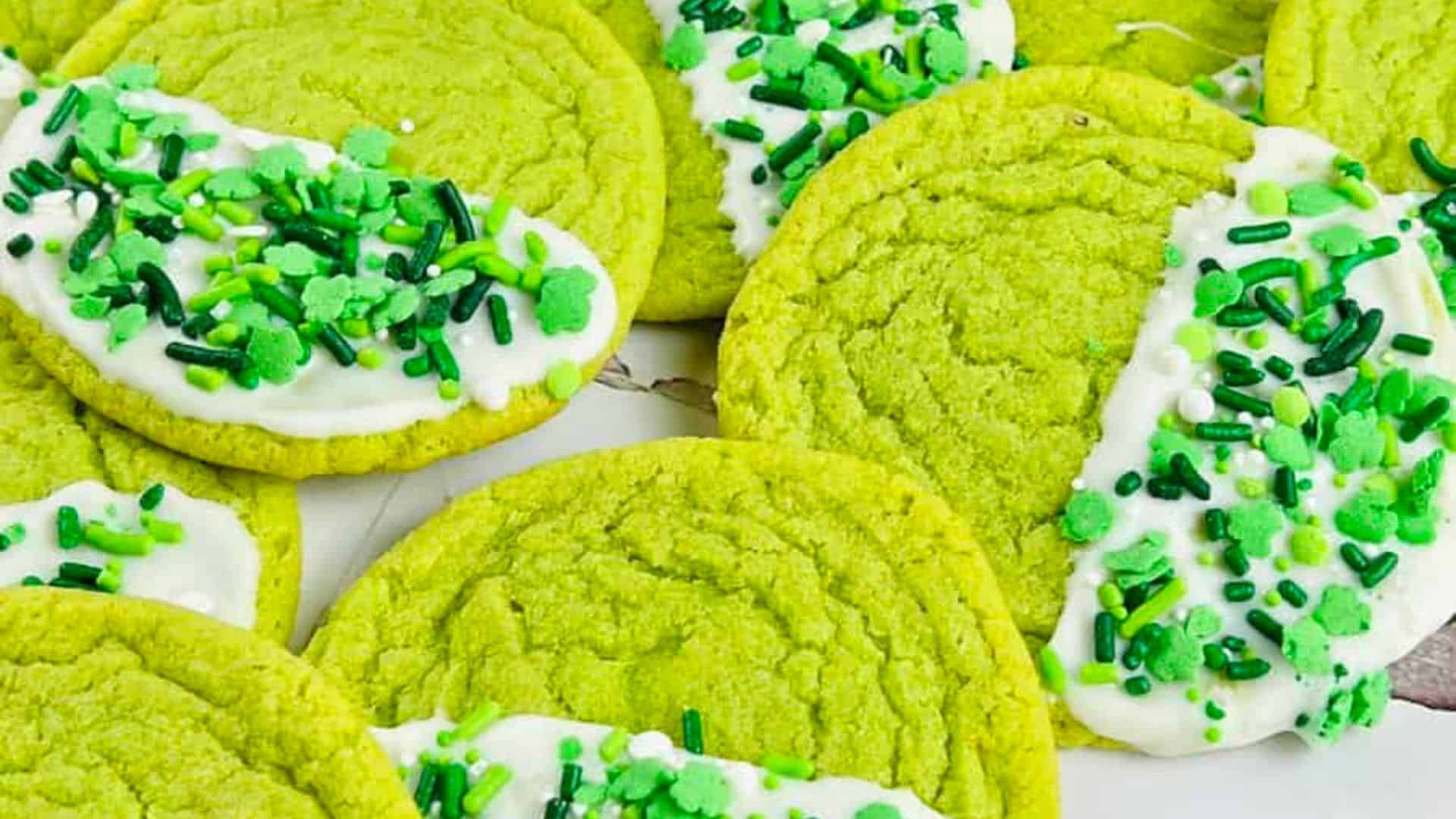 St Patrick's Day Pistachio Cookies.