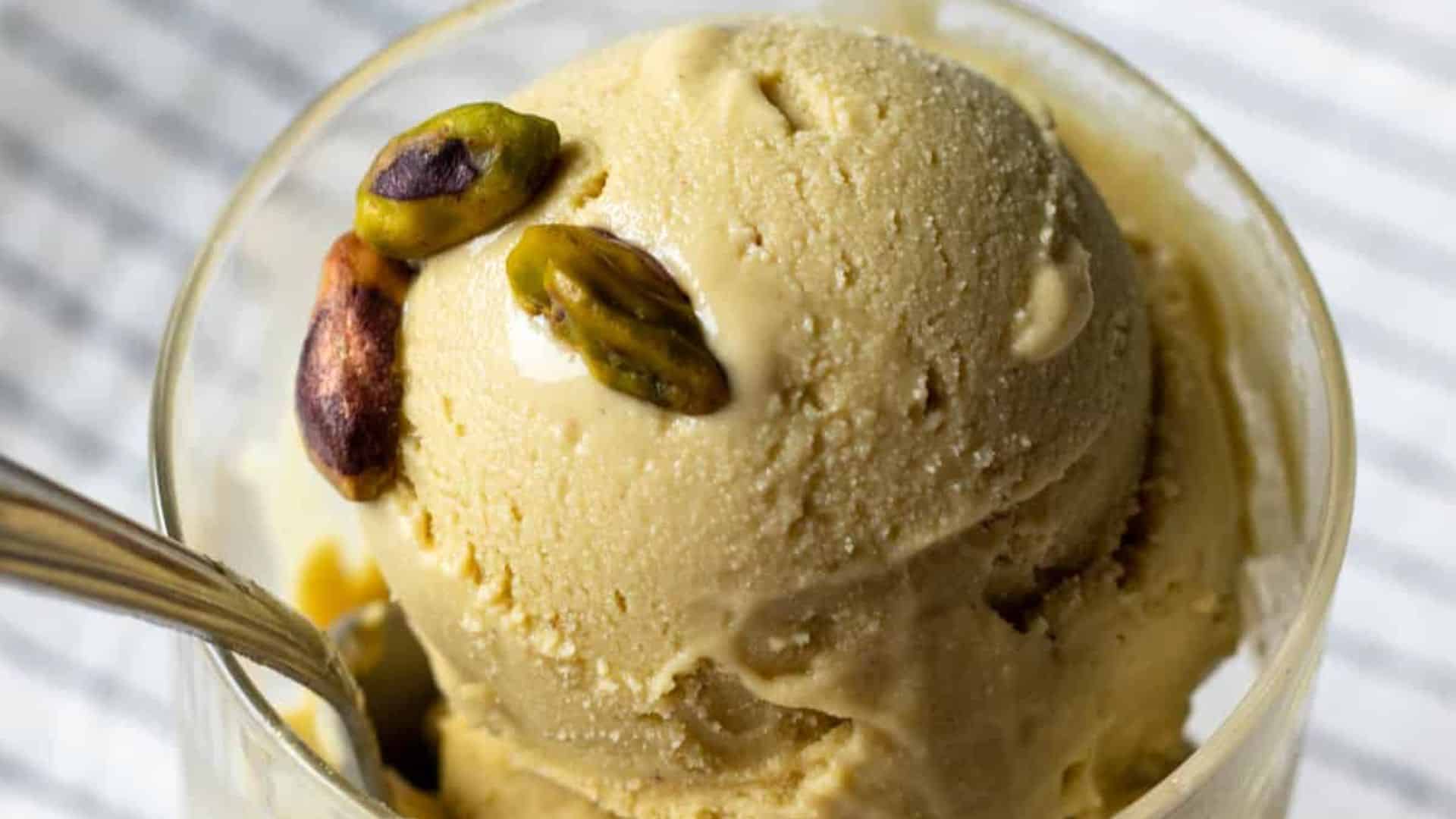 Vegan Pistachio Ice Cream.