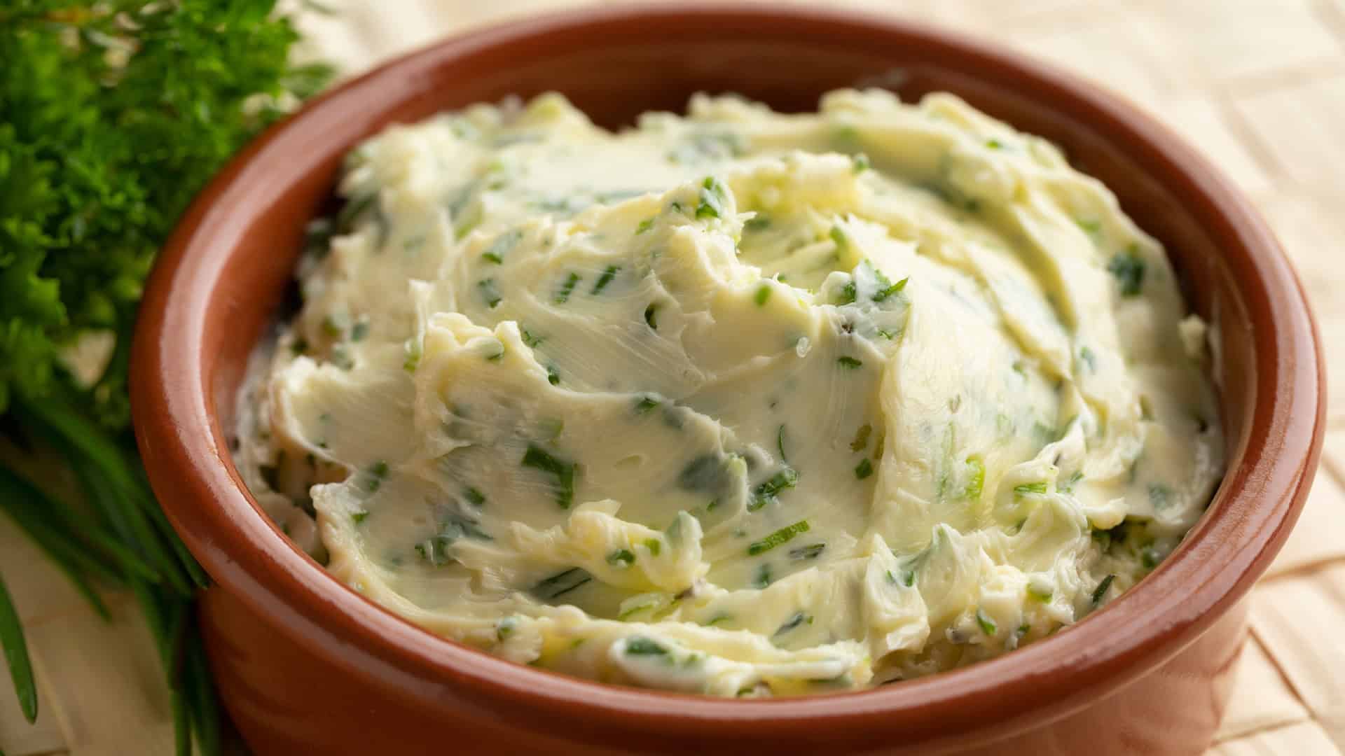 bowl of herbed butter