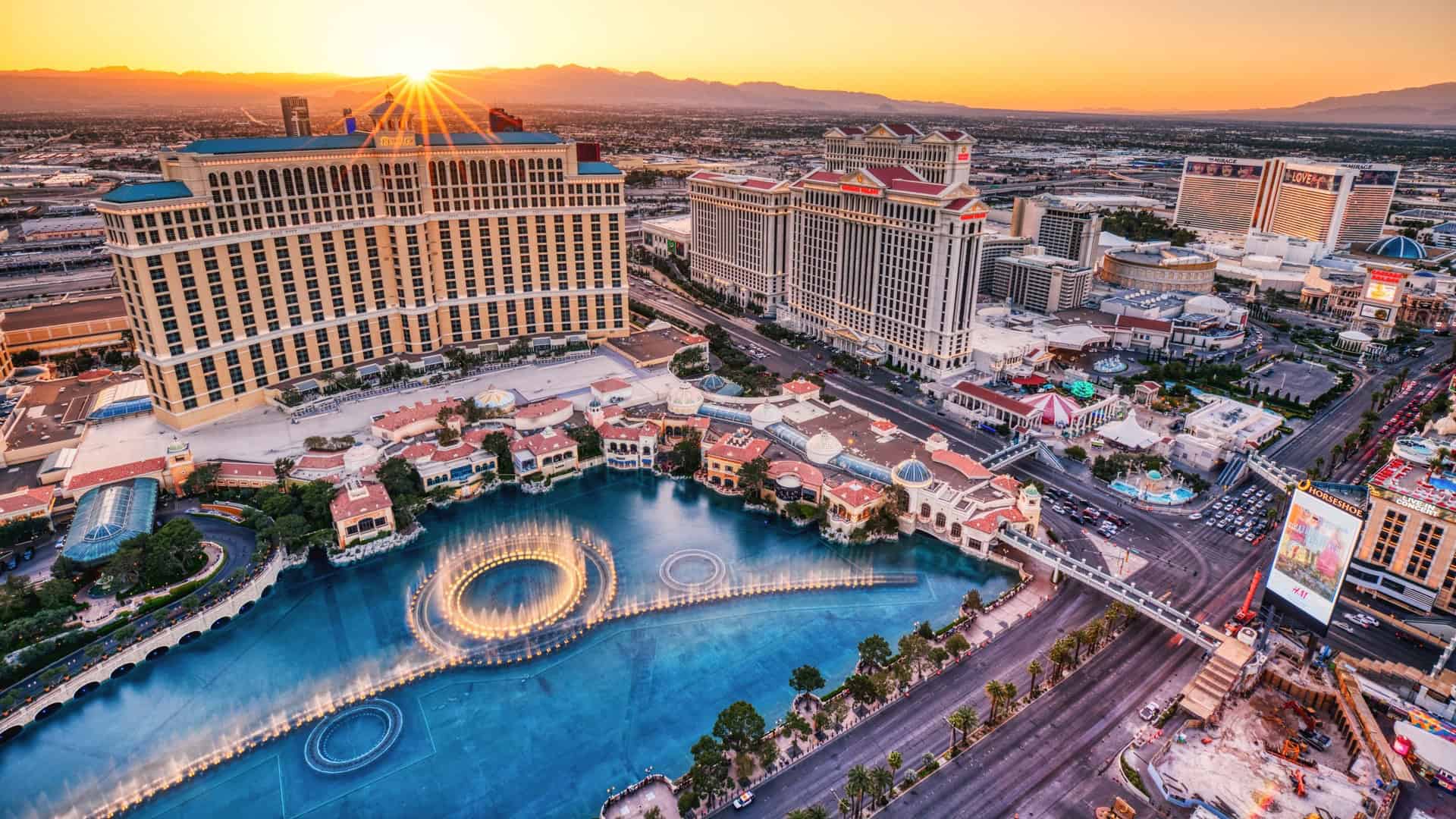 aerial view of Las Vegas Neavda