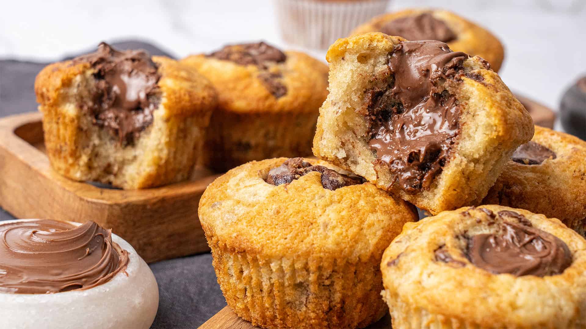 Banana Nutella Muffins.