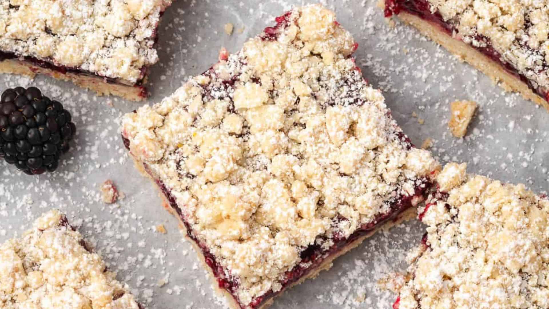 Blackberry Pie Bars.