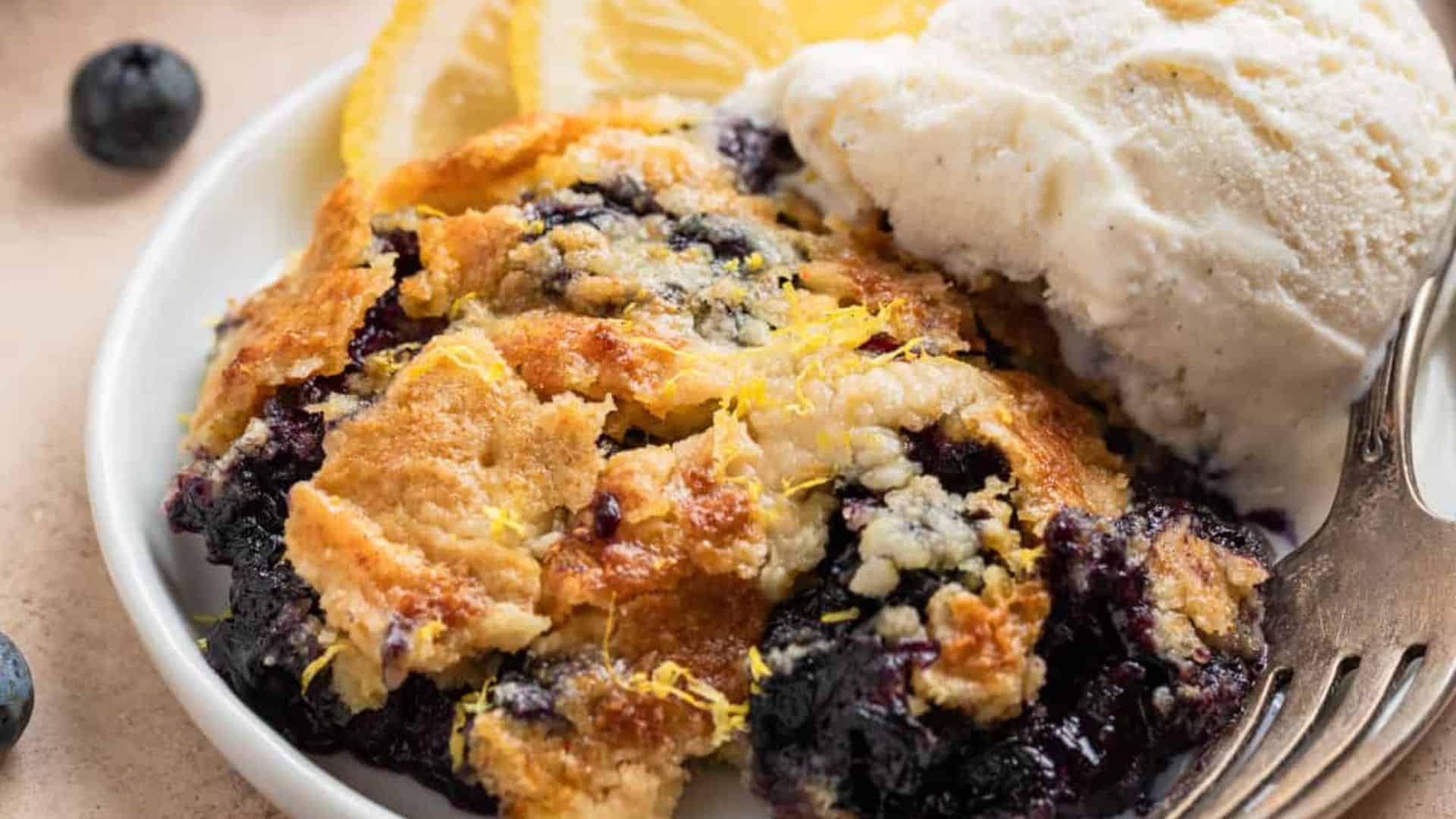 Blueberry Lemon Dump Cake.