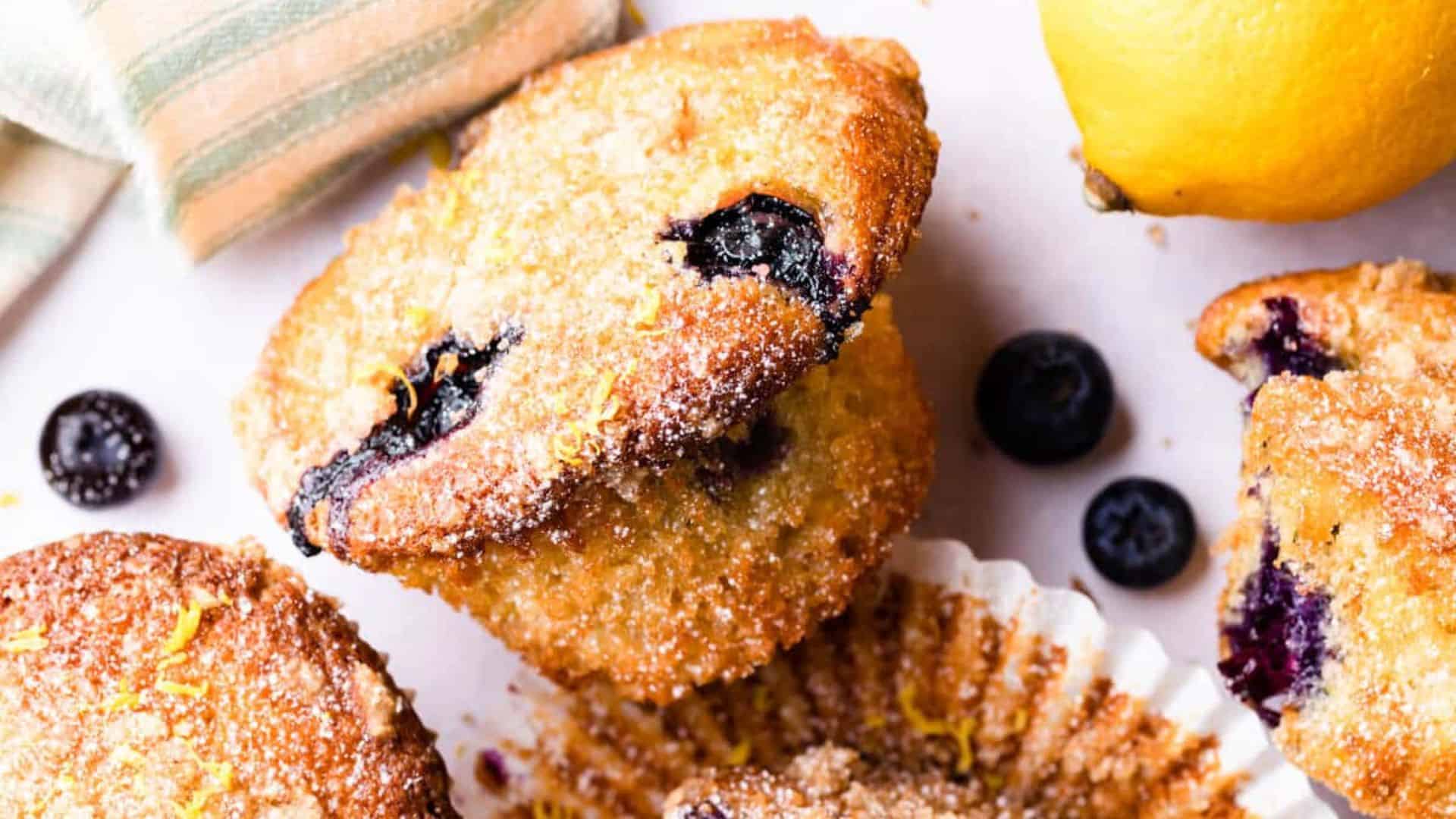 Blueberry and Lemon Muffins.