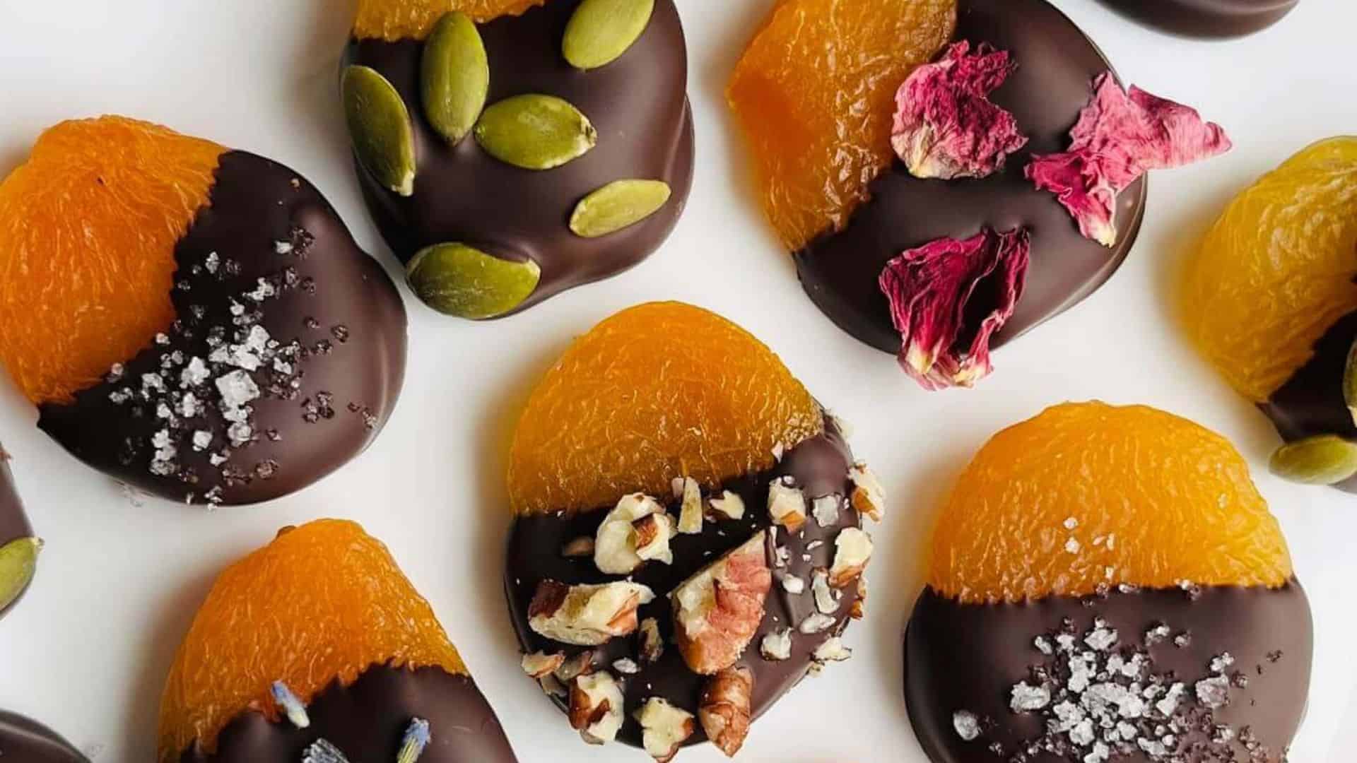 Chocolate Covered Apricots.