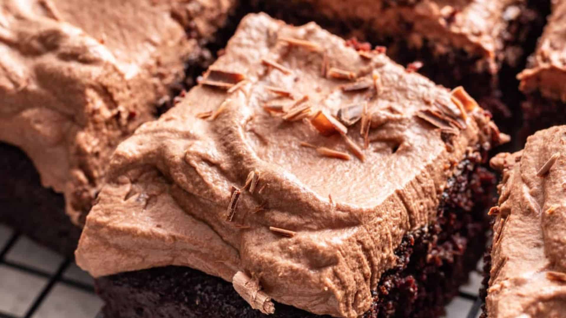 Chocolate mousse cake.