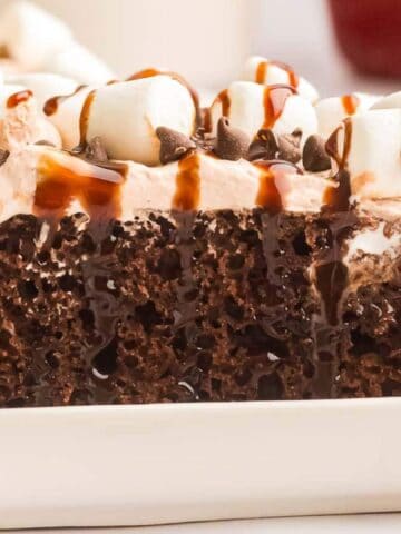 Hot Chocolate Poke Cake.